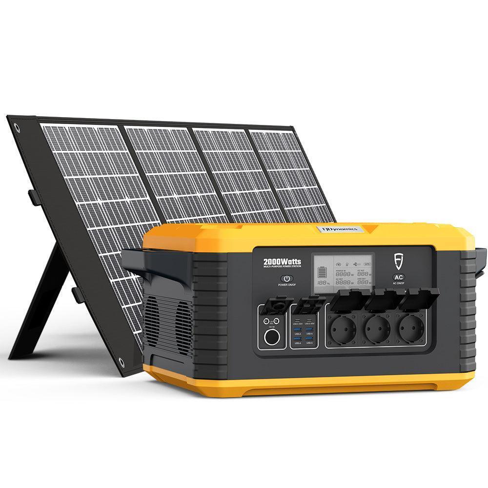 FJD 2000W Solar Generator - 2000W Power Station & 200W Solar Panel - FJDynamics