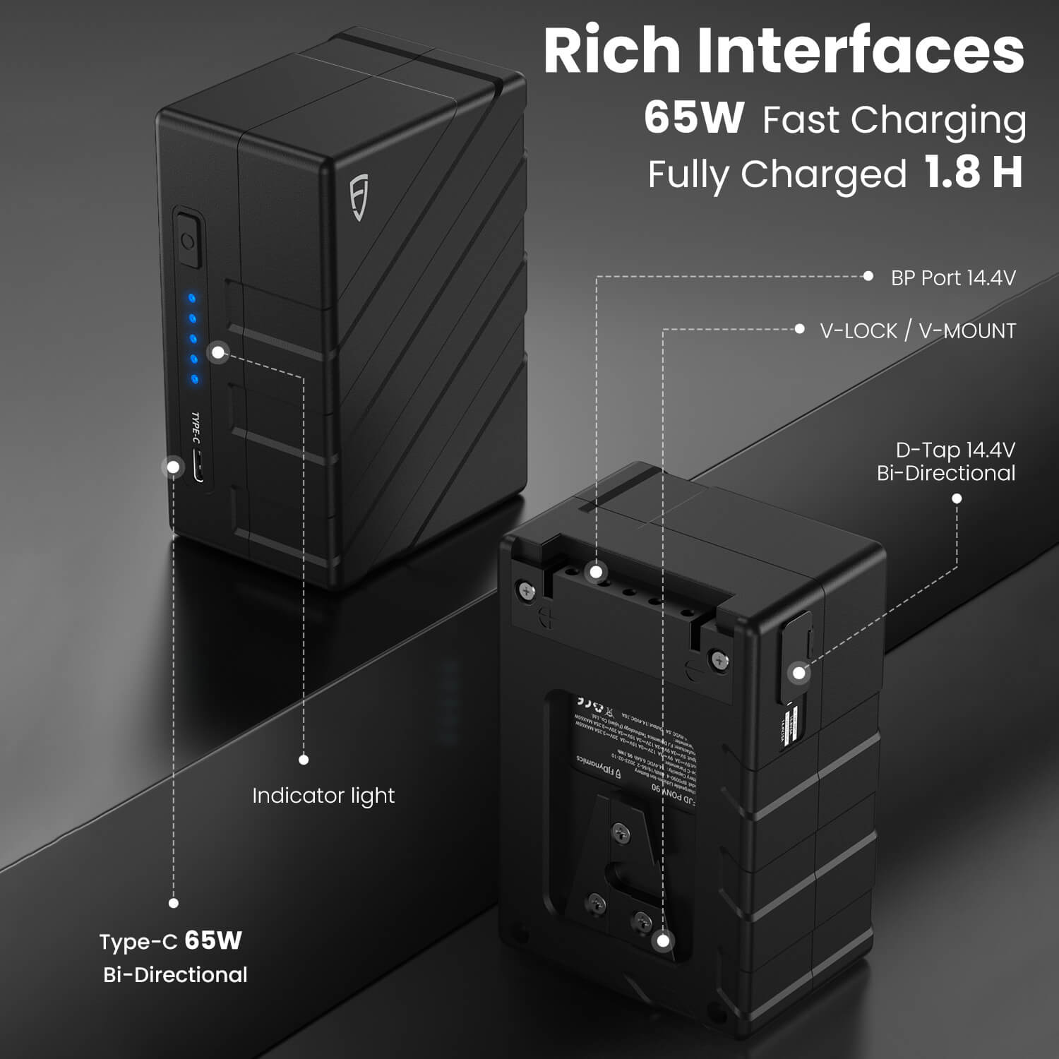 FJD PowerSec 90 V Mount Battery (95Wh Power Capacity) - FJDynamics