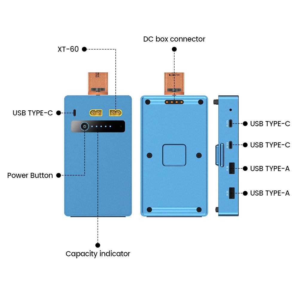 FJD PONY 500 Ultra-Portable DC Power Station 500W Big Power Bank (504Wh Power Capacity) - FJDynamics